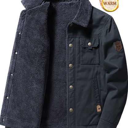 Տղամարդկանց բարձրակարգ, նորաձև, առօրյա, բազմակողմանի, բրդյա ծածկույթով, հաստ, քամուց պաշտպանող, տաք, գլխարկով ձմեռային բաճկոն