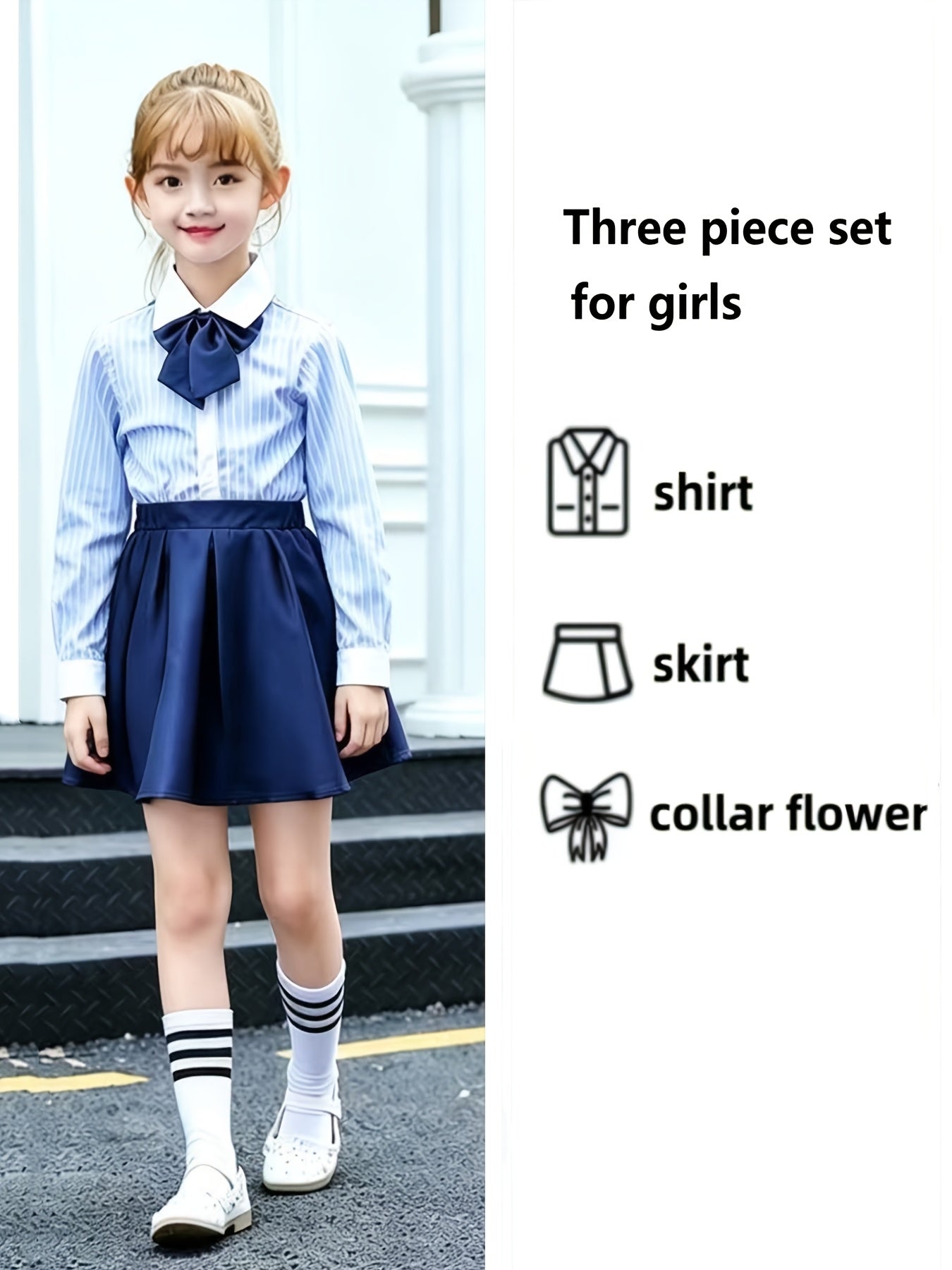 Boys' 3-Piece Preppy School Uniform Set for All Seasons
