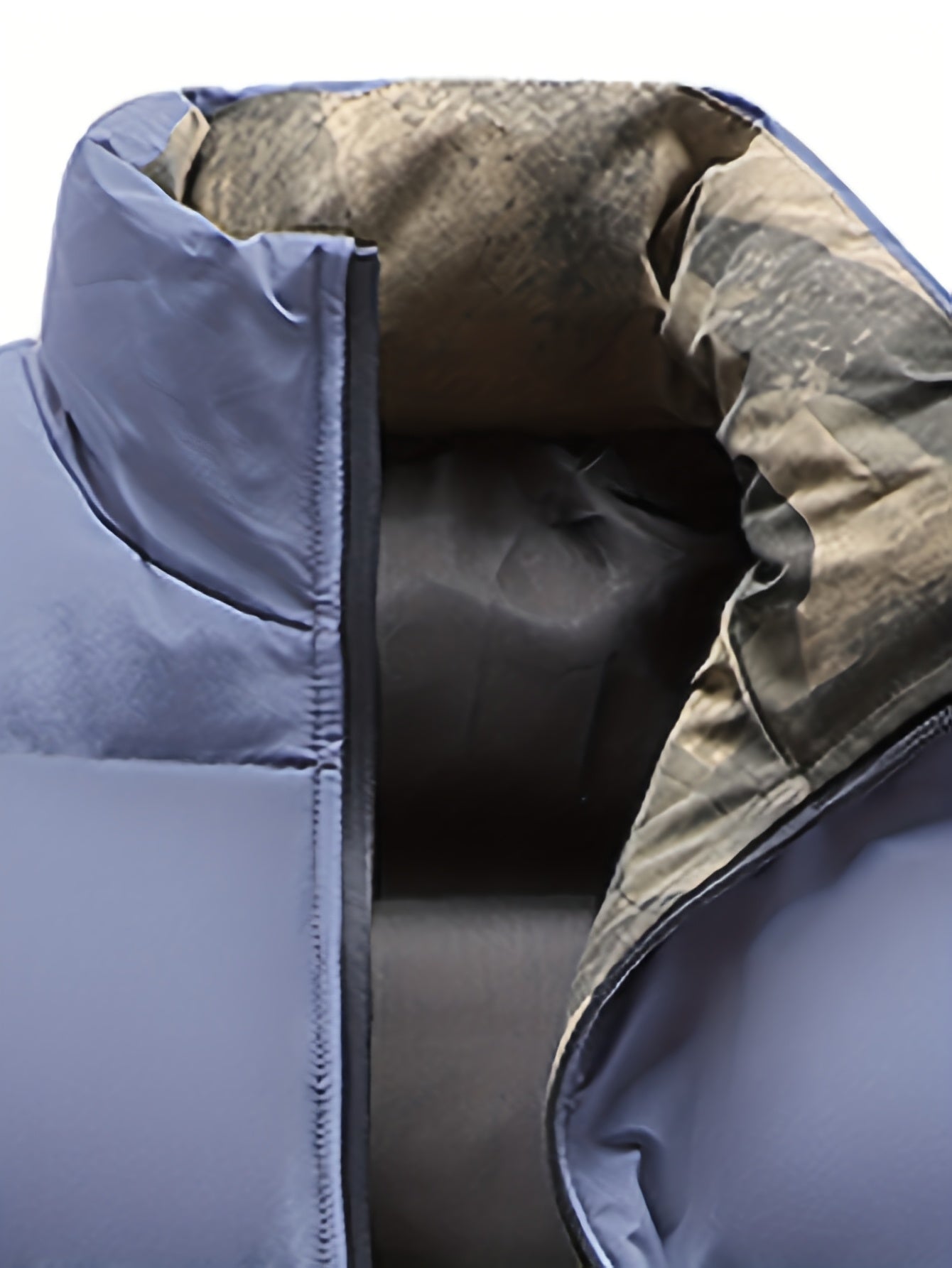 Men's Lightweight Jacket with - Winter Warm Coat, Stand Collar & Zippered Pockets, Beige/ & Black, Machine Washable (No Dry Clean) - Casual & Formal Outerwear for Cold Weather (-Filled)