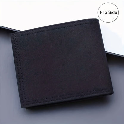 26 Letter Print Canvas Short Wallet - Open Bifold Wallet for Business and Casual Use, Perfect Gift for Men, Casual Wallet | Men's Wallet | Canvas Material