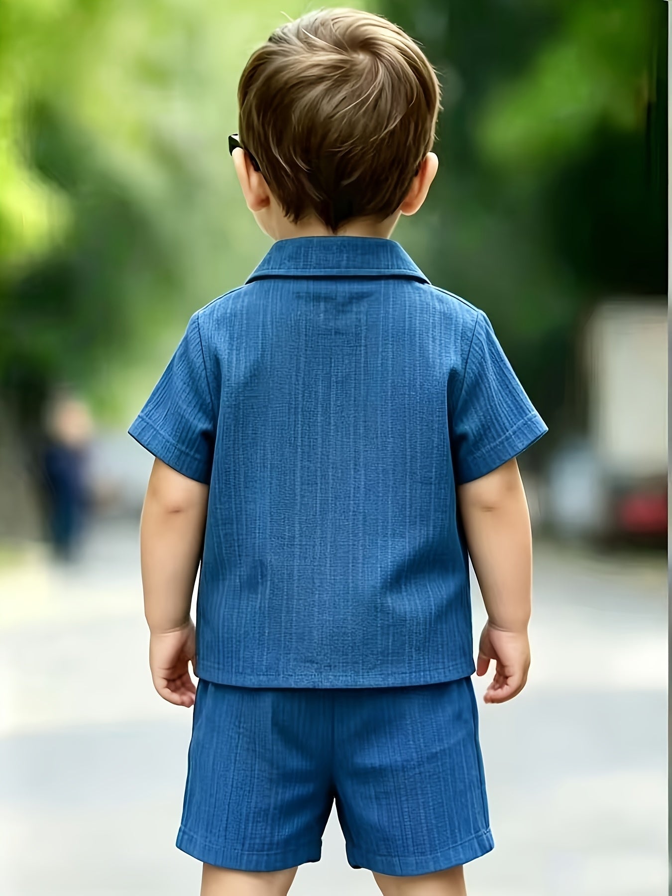 Baby Boy Summer Shorts Set with Short Sleeve Shirt