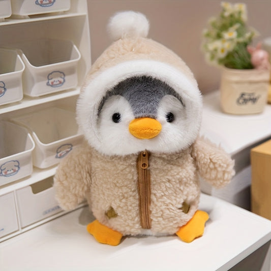 24.89 cm Penguin Plush Toy Pink Dressed Up Penguin Zippered Blue Penguin Brown Stuffed Animal Doll Holiday Gift