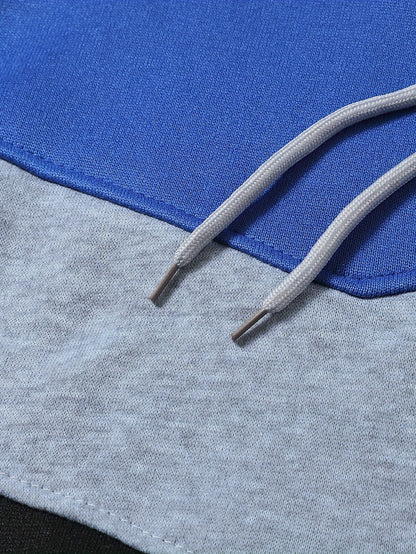 Men's Color Block Hoodie - Casual Graphic Design Pullover With Kangaroo Pocket For Winter And Fall Streetwear - Great Gift