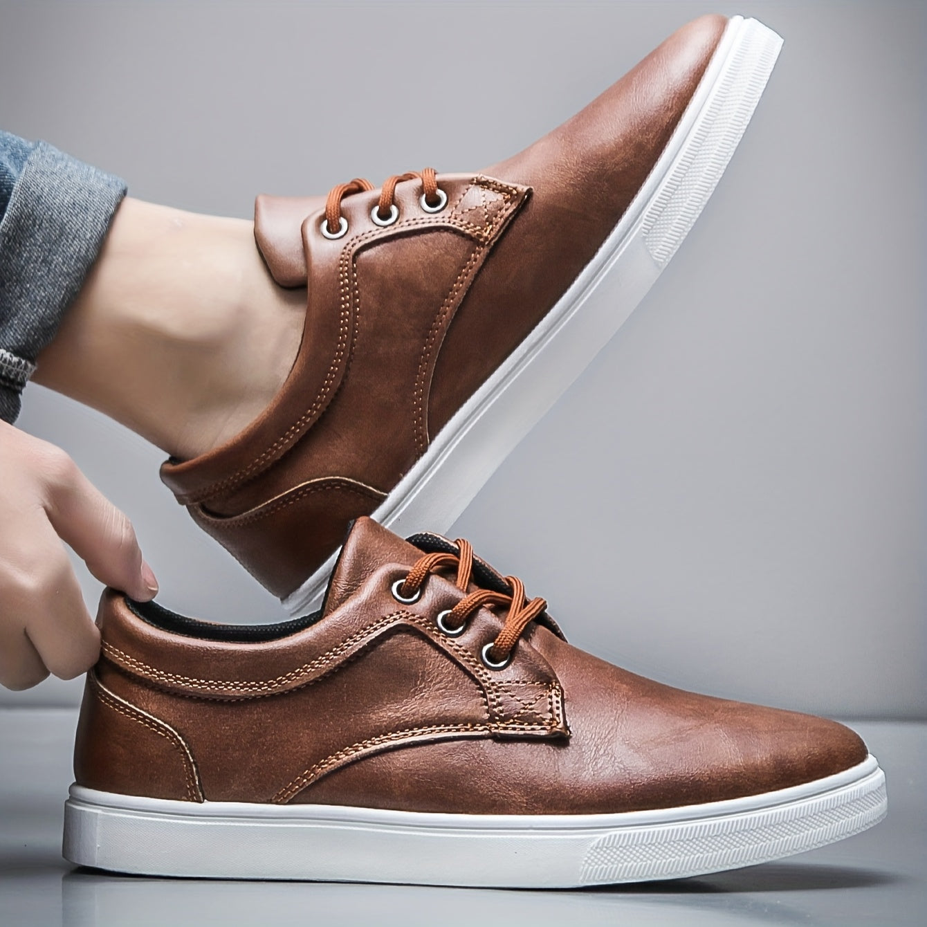 Men's Casual Low-Top Sports Skate Shoes Breathable Comfort