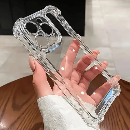 Luxury Transparent Shockproof TPU Phone Case for iPhone