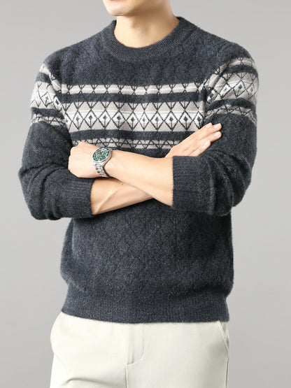 Նոր աշնանային և ձմեռային տղամարդկանց ոճային սվիտեր, բազմակողմանի վերնազգեստի կամ շերտավոր կրելու համար, պատրաստված բարձրորակ հաստ գործվածքից