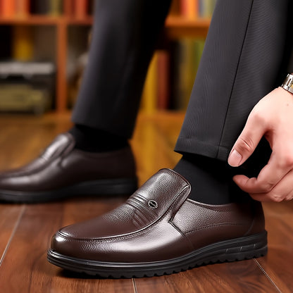 Men's Large Size Breathable Slip-On Business Casual Shoes
