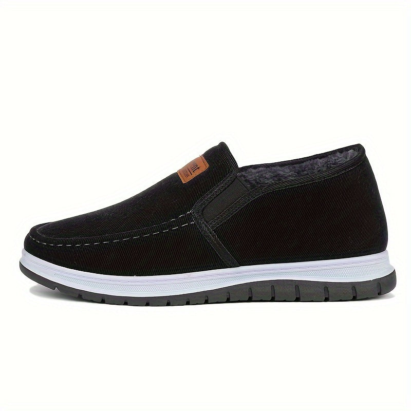 2024 Winter New Men's Boots, Comfortable Casual Versatile Slip-On -Lined Boots, Non-Slip Wear-Resistant Dad Shoes