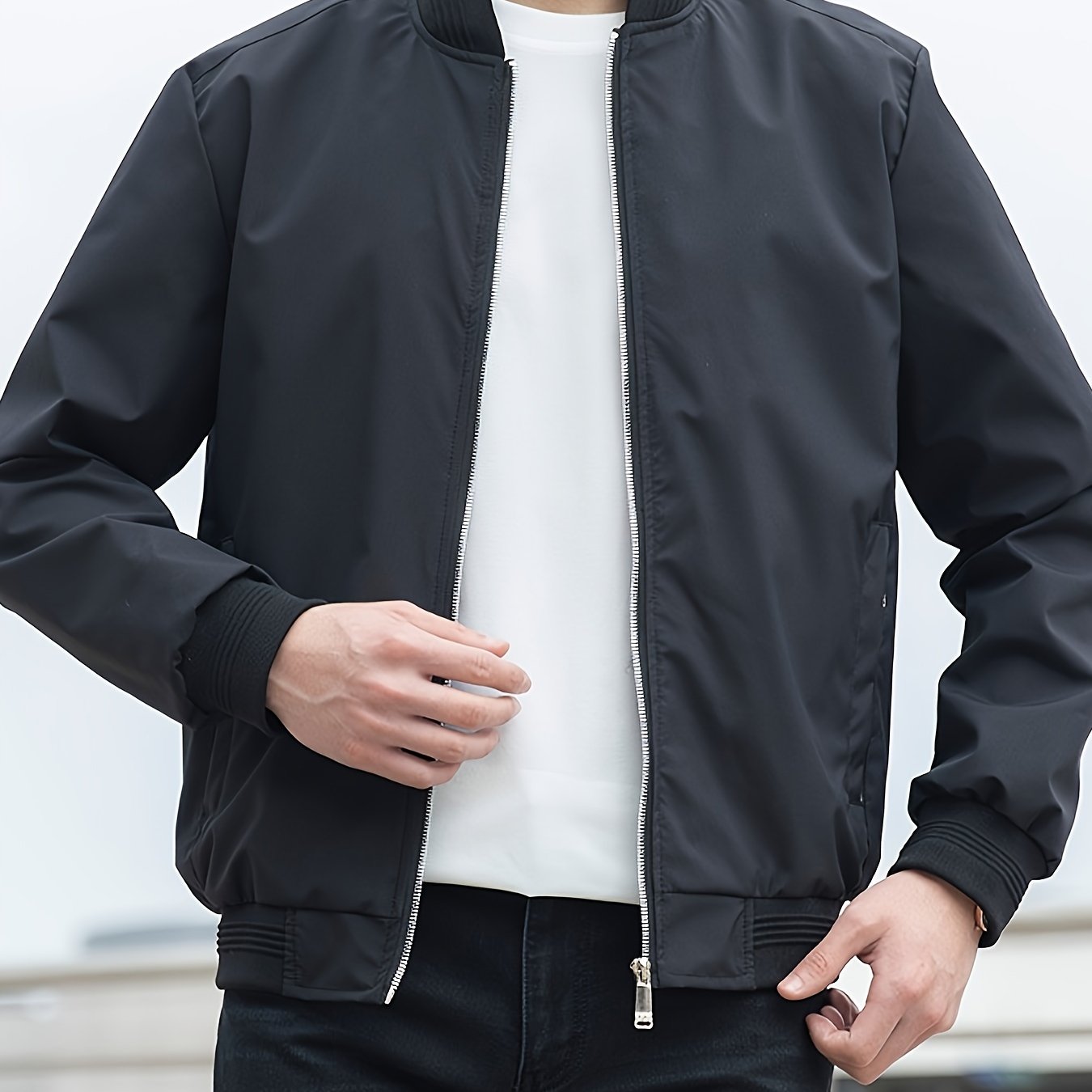 Տղամարդու միագույն գործնական բաճկոն, առօրյա, նորաձև բացօթյա վերարկու՝ որպես նվեր