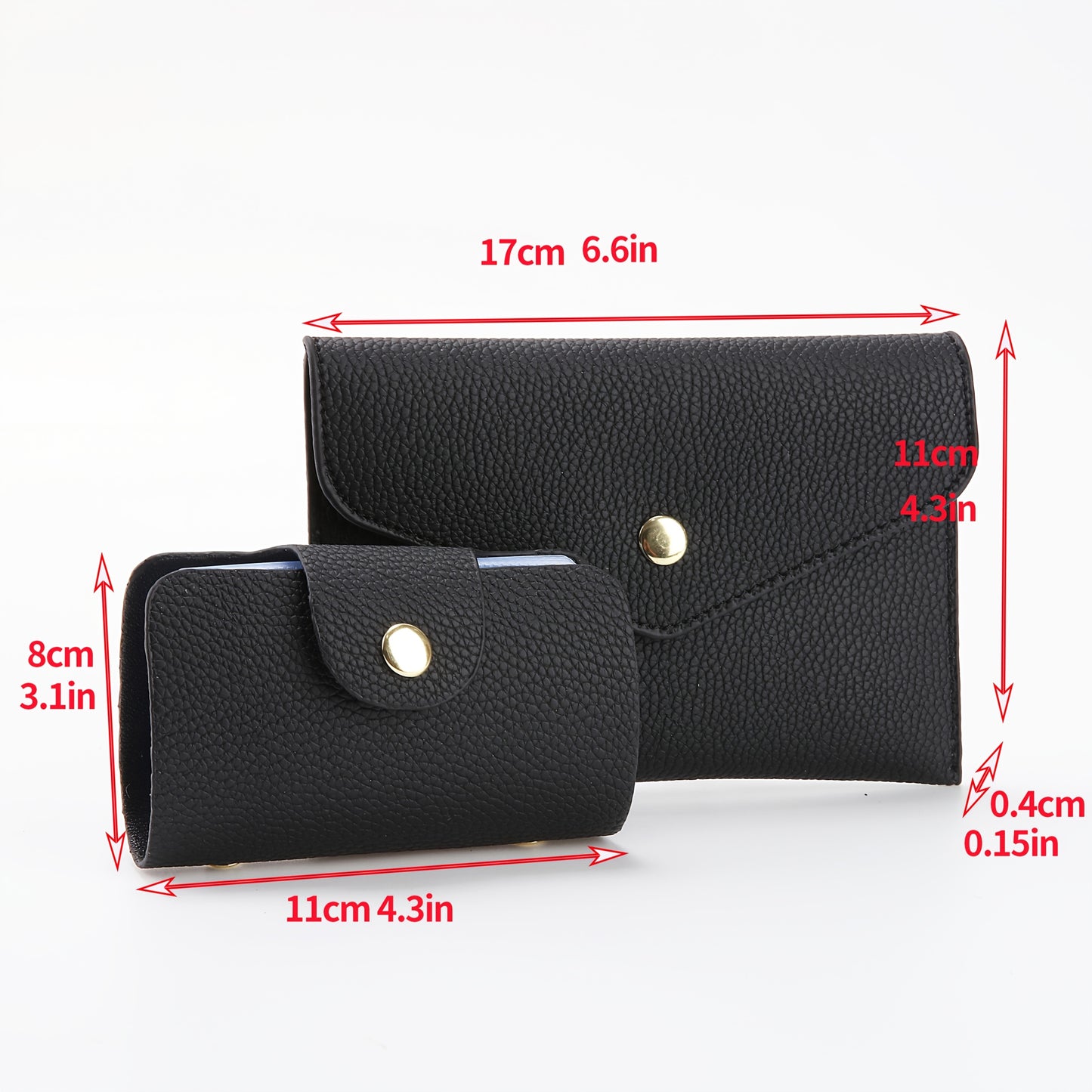 Women's Lightweight PU Three-Piece Bag Set with Removable Strap