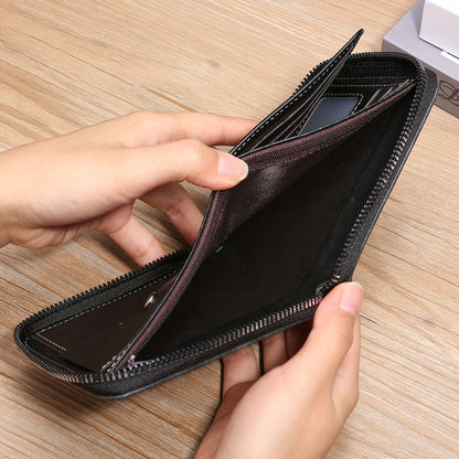 Men's Zipper Short Wallet, Multi-card Card Holder, PU Leather Bifold Wallet Money Clip With Coin Pocket, Gift For Men
