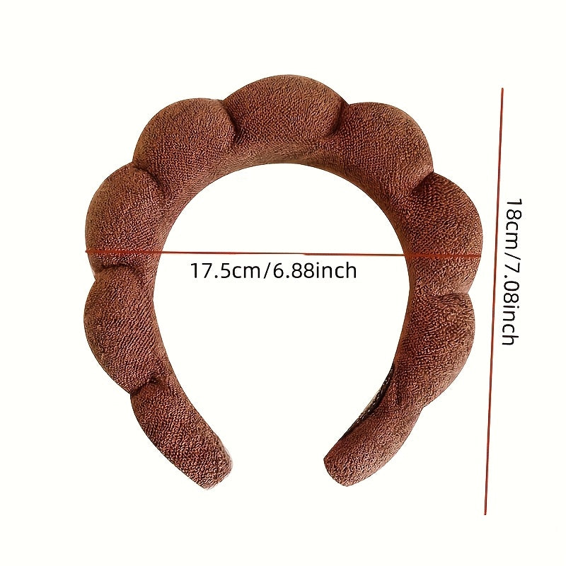 Wide-Brimmed Anti-Slip Cotton Headband for Autumn Winter