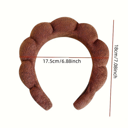 Wide-Brimmed Anti-Slip Cotton Headband for Autumn Winter