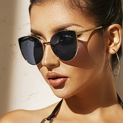 Unisex Geometric UV400 Sunglasses with Iron Frame for Casual Wear