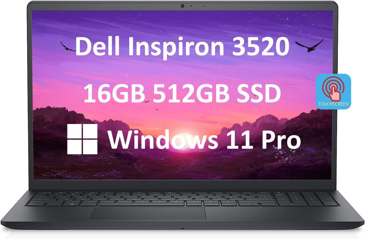 Dell Inspiron 15 3000 3520 15.6" FHD Touchscreen (Intel 4-Core I5-1135G7, 32GB RAM, 1TB Pcie SSD, UHD Graphics) Business Laptop, WVA Anti-Glare, Numeric Keypad, Webcam, Wi-Fi, Win 11 Pro, Black