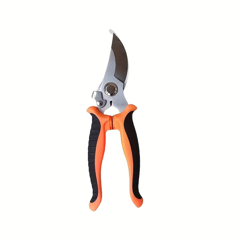 Heavy-Duty Professional Stainless Steel Pruner with Comfort Grip, Multi-Functional Garden Shears and Secateurs - Non-Slip Ergonomic Design for Effortless Spring Assisted Opening & Closing; Sharp Blades Cut Thick Branches With