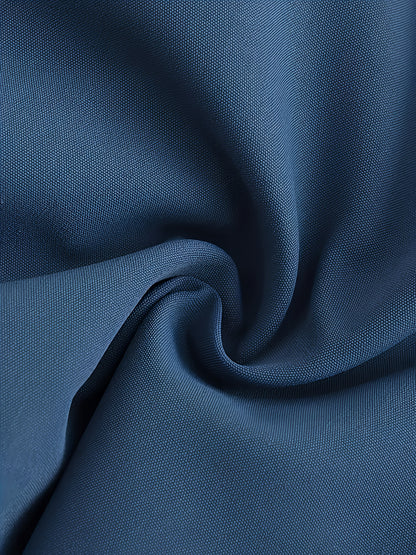 Men's Heavy-Duty Winter Hooded Jacket with Paris Print & French Label-Like Pocket - Full-Zip Full-Length Coat, Slim-Fit Casual Outerwear (Machine Washable) - Blue/Golden for Business & Everyday Use (), Mens Clothes, Workwear