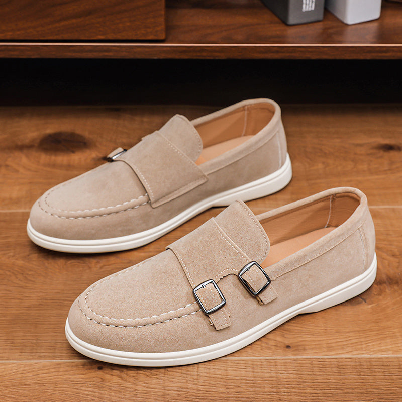 Men's Casual Slip-On Loafers with Microfiber Upper