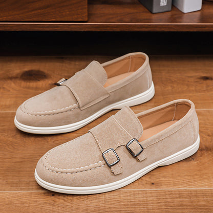 Men's Casual Slip-On Loafers with Microfiber Upper
