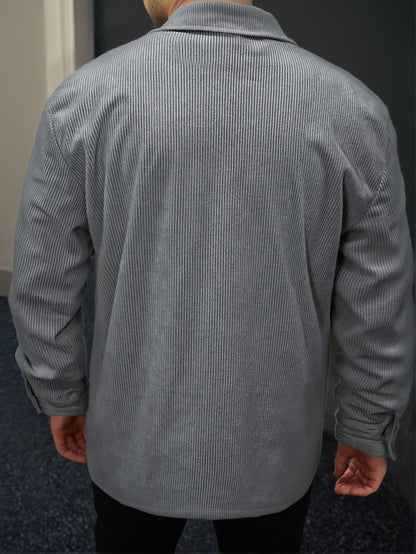 Men'S Long-Sleeve Business Casual Shirt in Lightweight Fabric for Spring And Summer, Featuring a Wrinkle-Resistant And Easy-Care Design.
