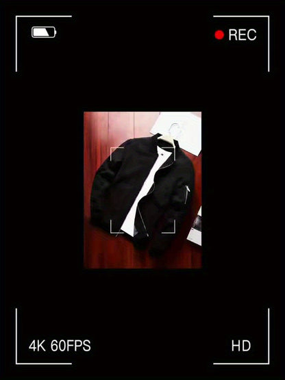 Men's Baseball Jacket - All-Season Zip-Up Coat with Zippered Pockets, Machine Washable Outerwear for Casual & Formal Events - Navy Jacket, Sleek Appearance