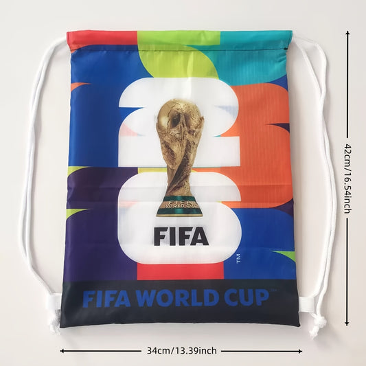 Unisex FIFA 2026 World Cup Drawstring Gym Bag with Unique Patterns - ayq