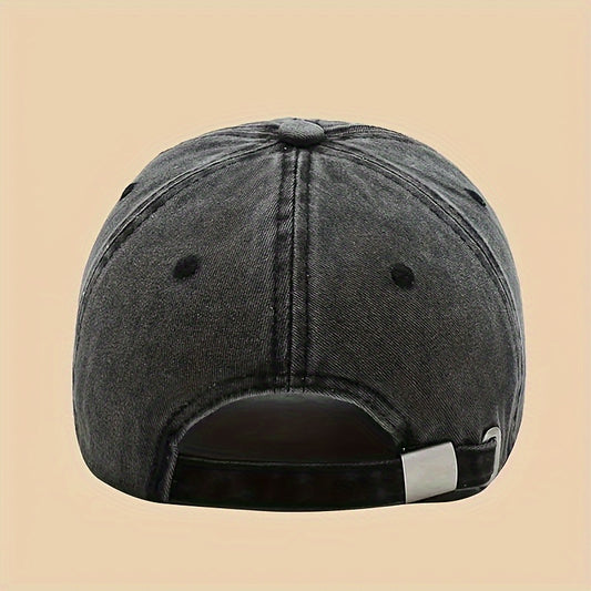Women'S Embroidered Anchor Baseball Cap, Cotton Breathable Adjustable Sun Hat for Spring/Summer, Travel Outdoor Casual Occasion Cap with Metal Rivet Detail