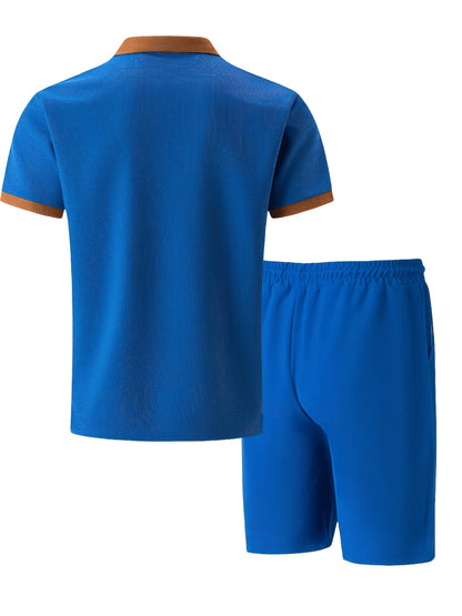 Men's Summer Set: Polo Shirt & Shorts, Lightweight, Breathable