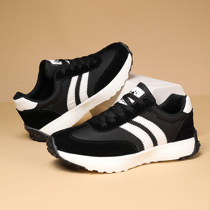 ZERJER Unisex Casual Lace-Up Sneakers - Comfortable All-Season Shoes