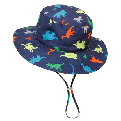 Kids' Adjustable Dinosaur Bucket Hat - Lightweight & Breathable