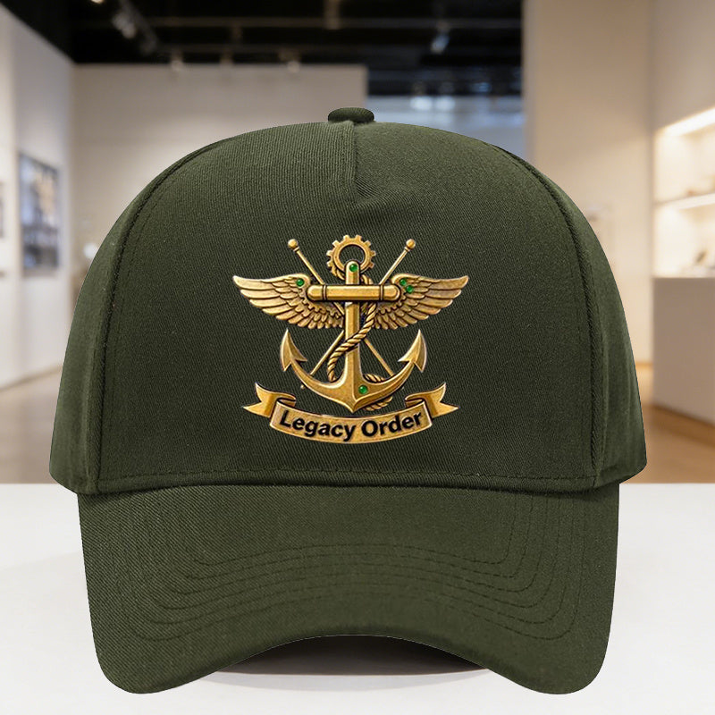 Unisex Vintage Golden Anchor Baseball Cap - Breathable Polyester