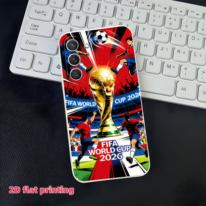 FIFA 2026 Աշխարհի գավաթի TPU հեռախոսի պատյան՝ ֆուտբոլային գավաթի դիզայնով