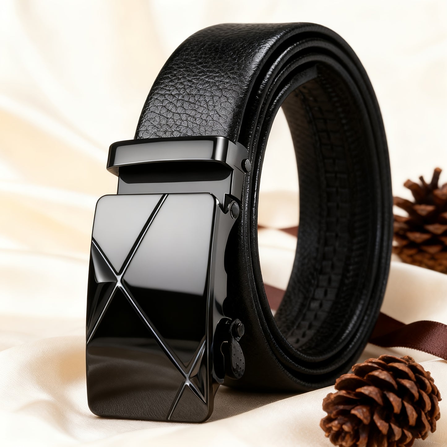 3pcs Men's Luxury Accessory Bundle: Wallet, Belt & Watch Matching Set - Elegant Complete Outfit for Daily Wear, Special Occasions & Gift (Wallet, Belt, Watch) - No - Stylish & Convenient for Modern Men