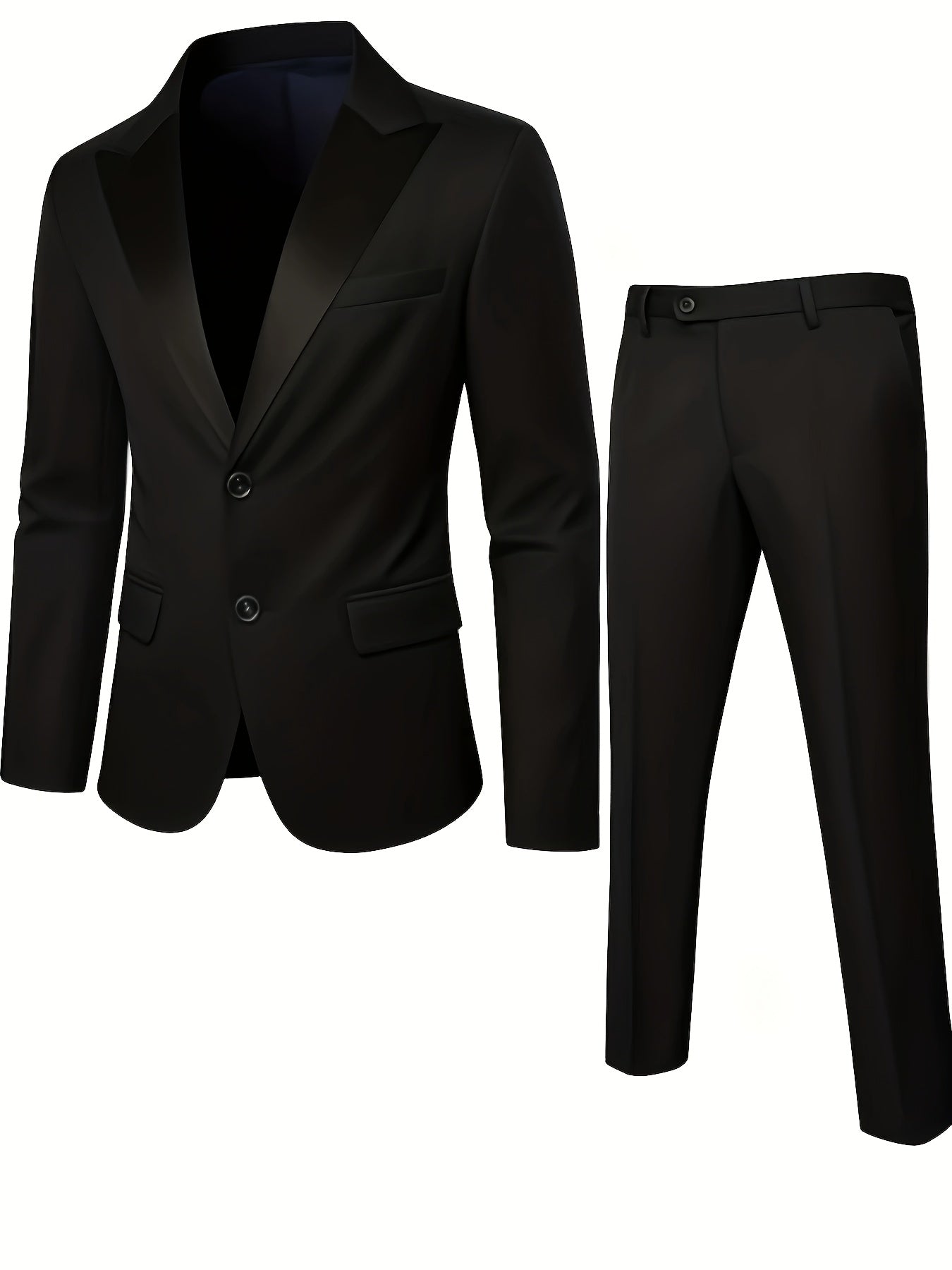 Men's 3-Piece Polyester Suit with Vest and Trousers