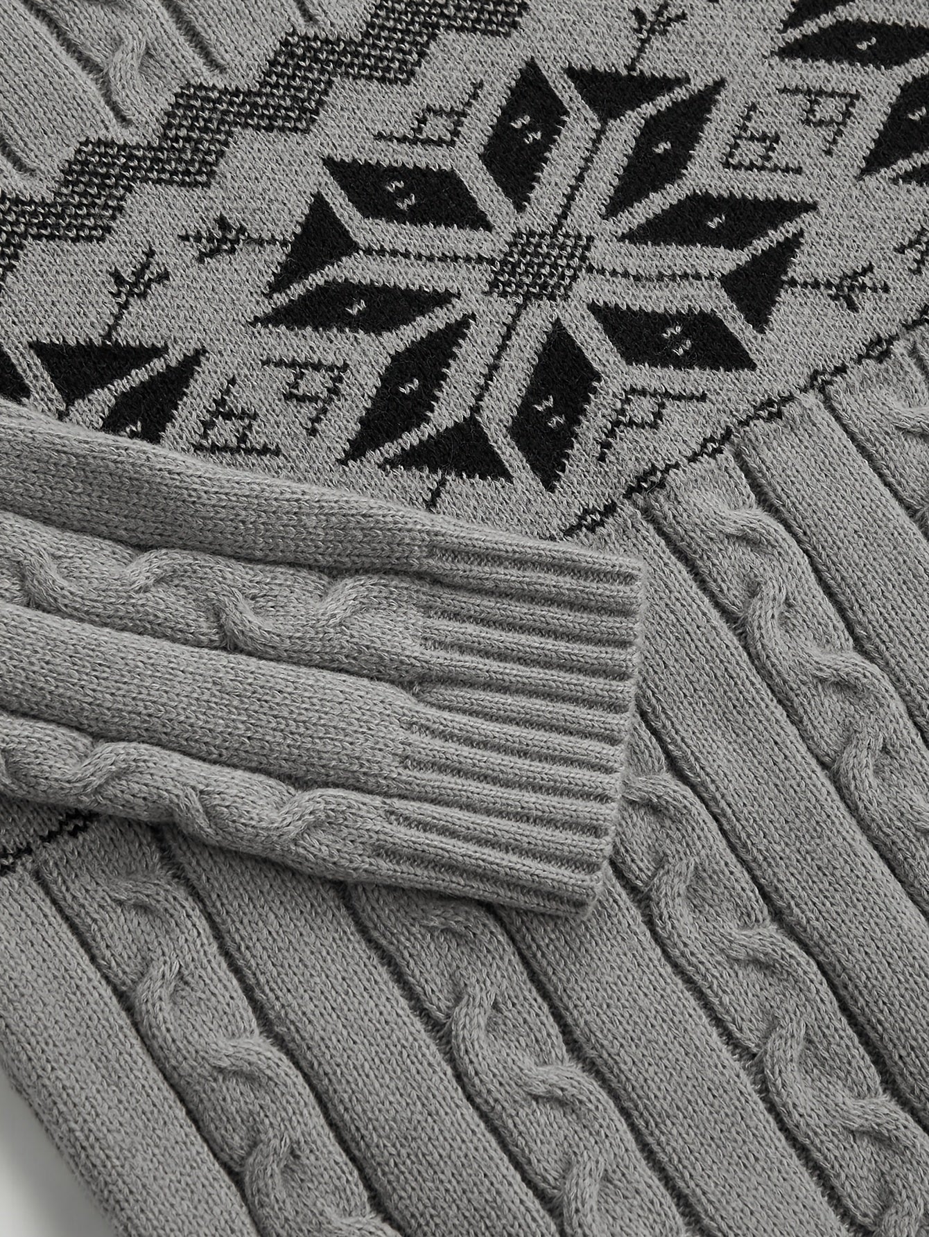 Men's Slim-Fit Cable Knit Sweater - Winter Warm Pullover with Geometric Corduroy Clasp (Adjustable Rope), Round Neck Long Sleeve Casual Sweating for Fall/Winter Layering - Hand Washable Knitwear for Smart-Casual Outfits (Not