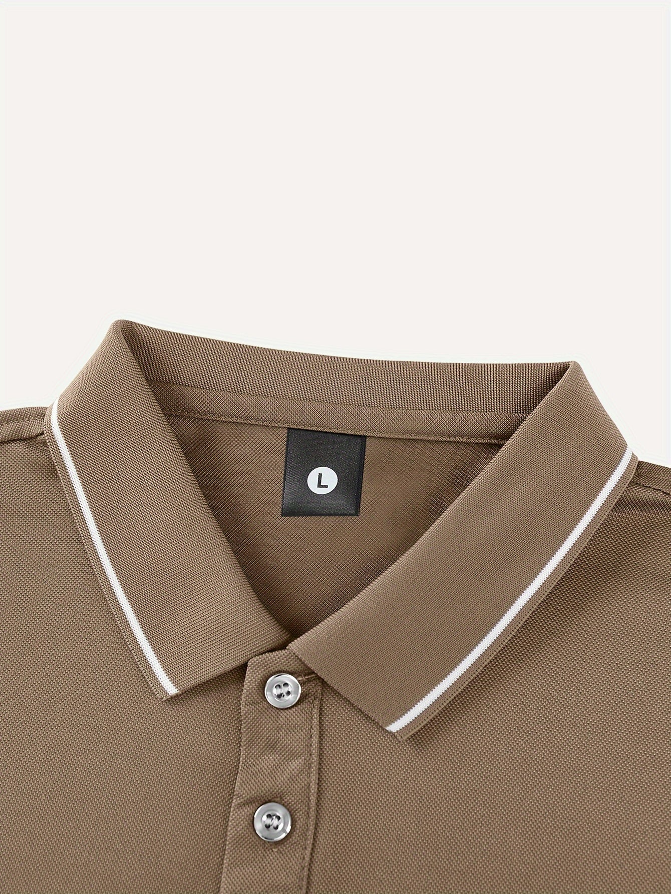 Men's Solid Golf Shirt, Casual Short Sleeve Lapel Shirt For Summer Outdoor