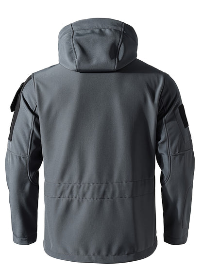 Men's Outdoor 2-Piece Hooded Fleece Jacket & Cargo Pants Set