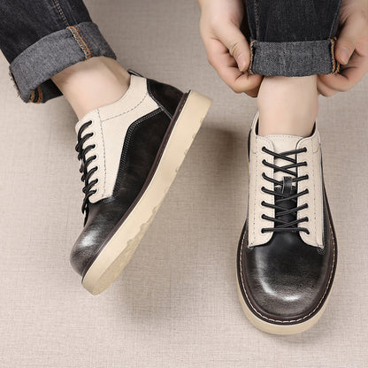 Men's Retro Lace-Up Dress Shoes Wide Fit for Casual & Business