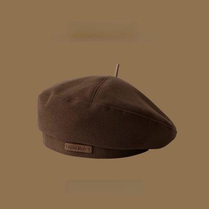 Unisex Lightweight Embroidered Beret Hat for Fall Winter