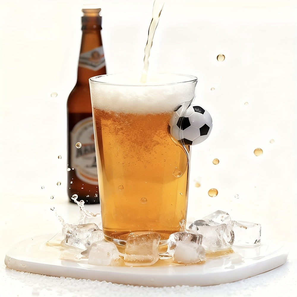 Football Glass Mug - Transparent Reusable Drinkware