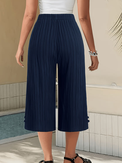 Elegant Women’s Wide-Leg Striped Pants for Spring and Summer