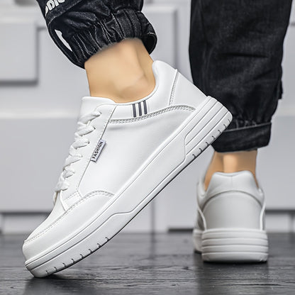 Men's Casual Sports Sneakers Low Top All-Season White Shoes