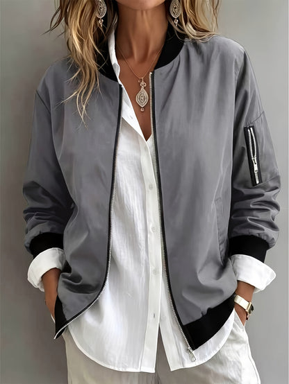 Women's Casual Windproof Jacket for Spring and Fall