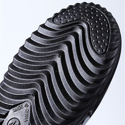 Men's Durable Rubber Rain Boots with Non-Slip Sole and Elastic Closure