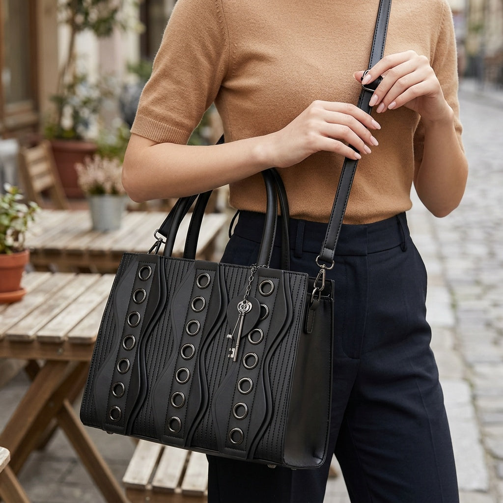 Women's Elegant PU Leather Single-Shoulder Crossbody Bag