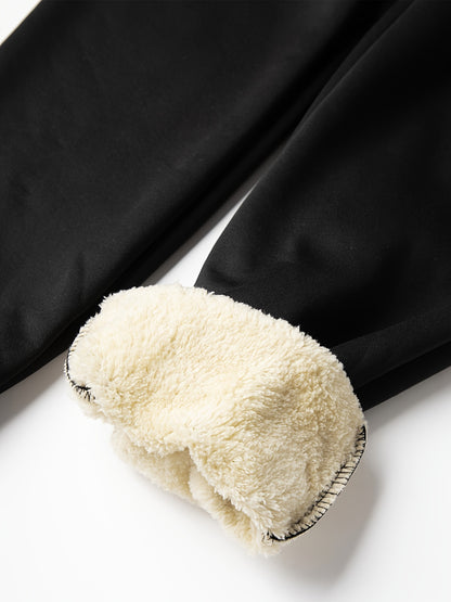 2pcs Boys' Fashion Fleece-Lined Thickened Jacket + Pants Set, Stylish Zip-Up Hoodie and Casual Sportswear Outfit for Autumn/Winter, Perfect Gift, Perfect for Outdoor, Autumn/winter Coat For Boy, Sportswear Suit For Boy, Boy C