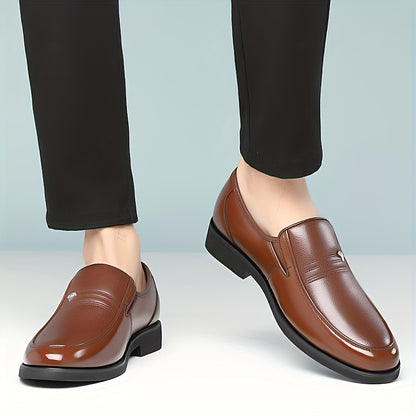 Men's Breathable Pointed Toe Oxford Shoes, Slip-On Formal & Casual