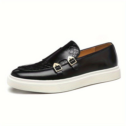 Men's All-Season Plaid Slip-On Dress Shoes