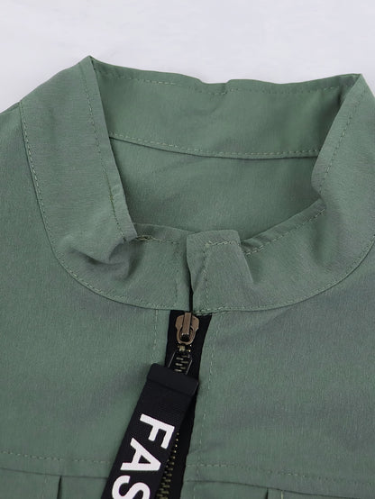 Directional HZ2386 Women's Fashion Casual Cargo Zip-Up Two-Piece Set