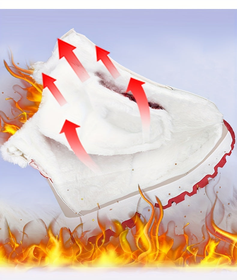 Winter velvet warm Men's and Women's shoes, thick snow boots, outdoor anti slip large size high top shoes